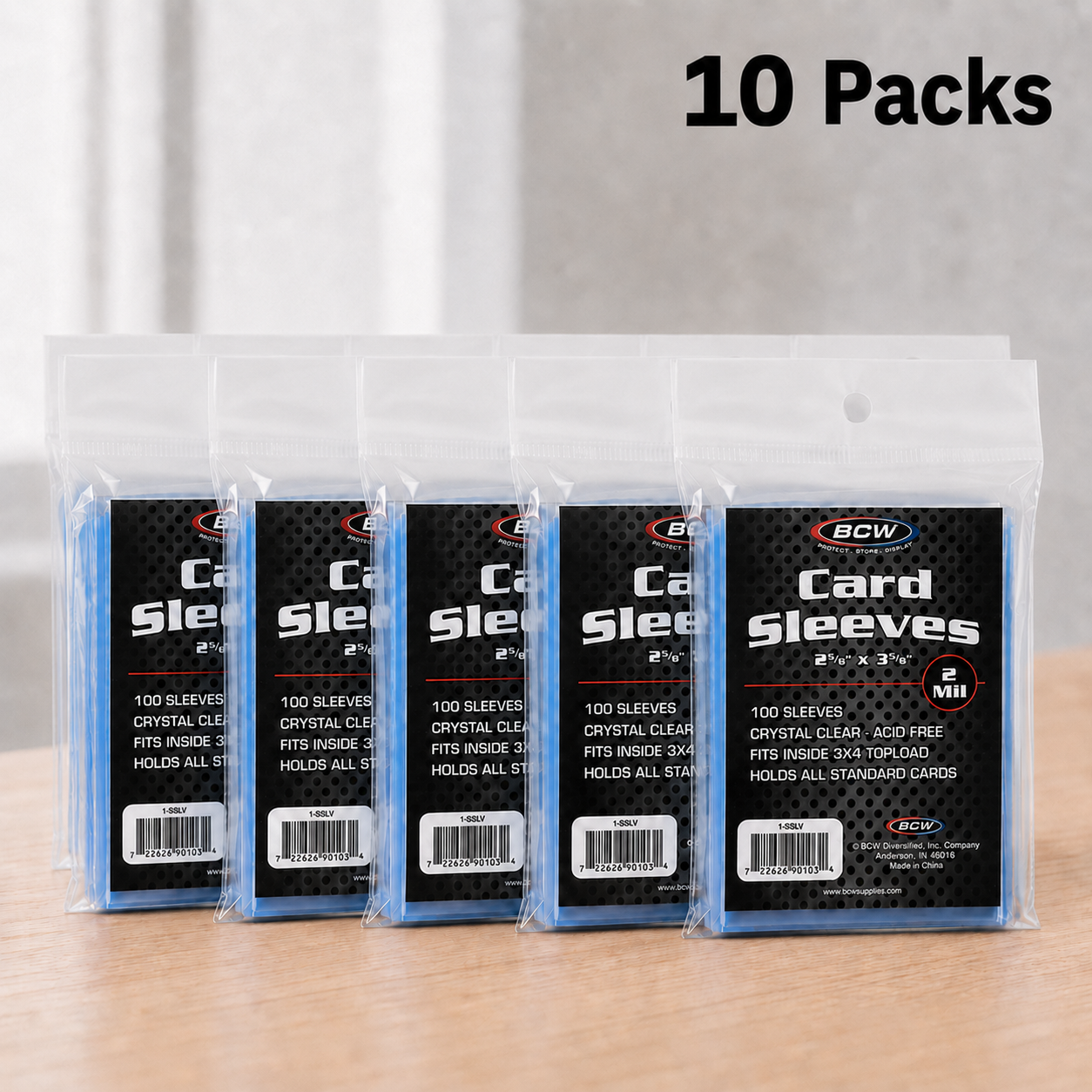 200-Count Standard Penny Sleeves for Sports Cards, Pokémon & Collectibles