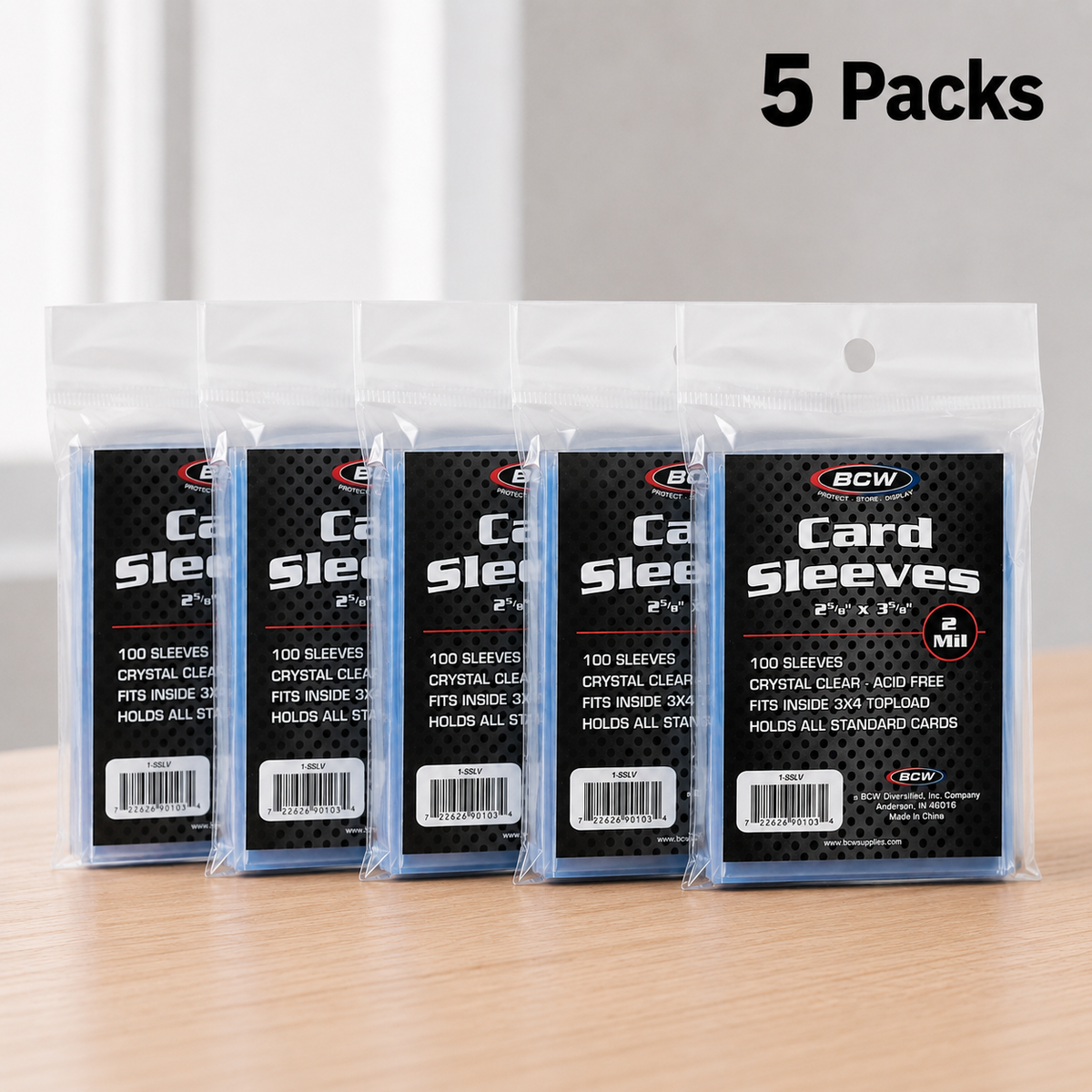 200-Count Standard Penny Sleeves for Sports Cards, Pokémon & Collectibles