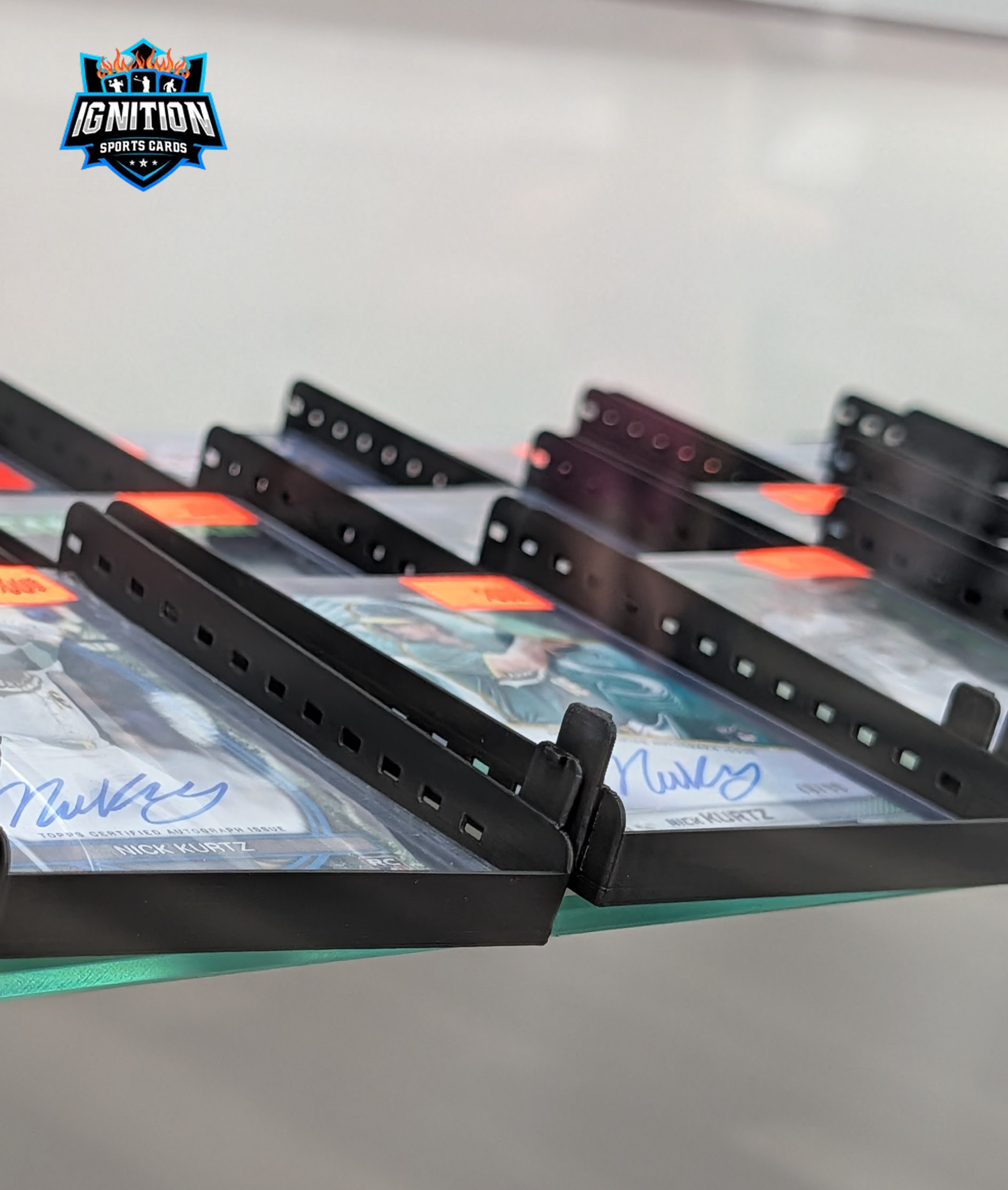 Top Loader Display Tray – Interlocking Angled Card Showcase Rack