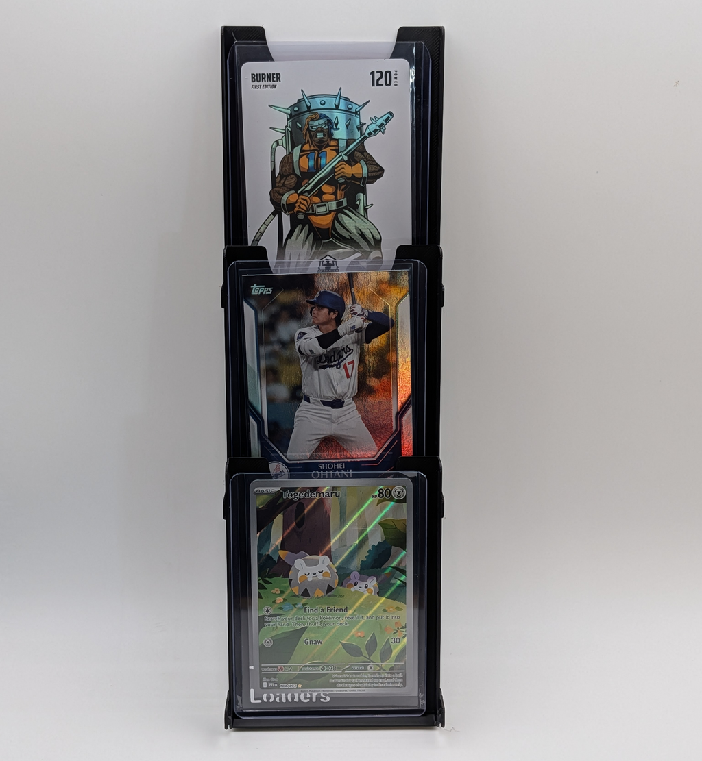 Top Loader Display Tray – Interlocking Angled Card Showcase Rack