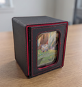Premium Magnetic Commander Deck Box with Display Window, Toploader & Dividers