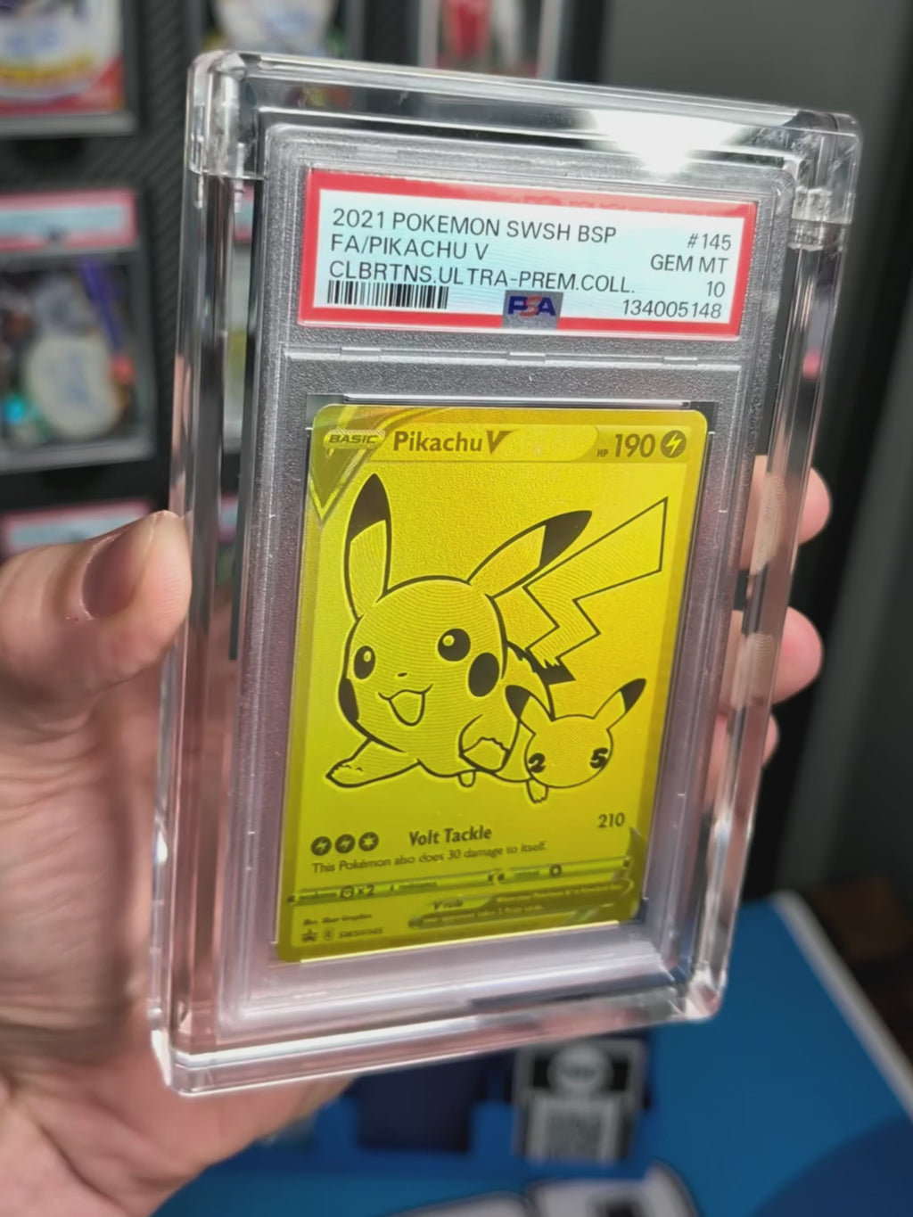 Premium 8mm Acrylic PSA Slab Display Case with Magnetic Top